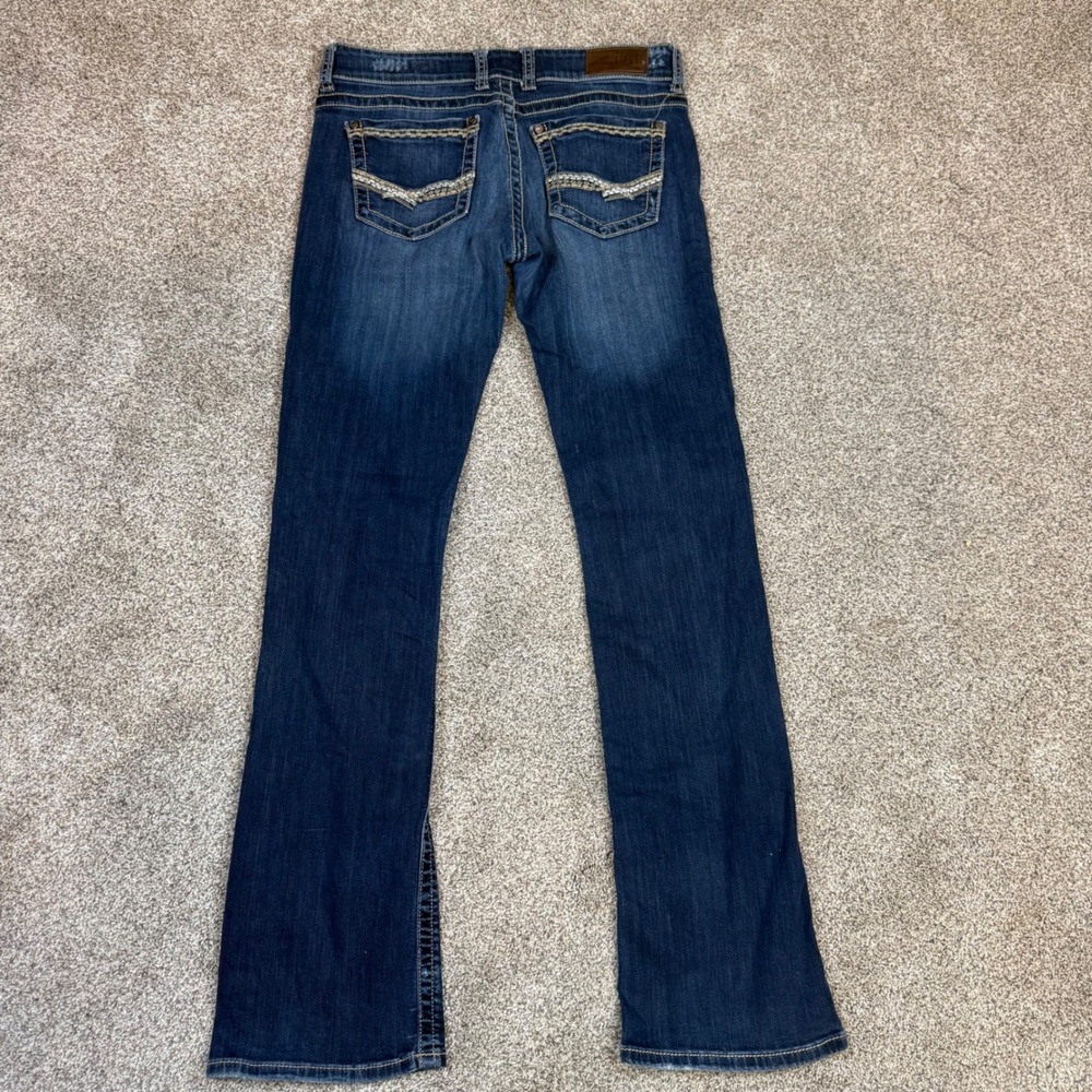 BKE Stella Bootcut Jeans 29 XL Dark Wash Embroidered Contrast Stitch Denim - Picture 11 of 12